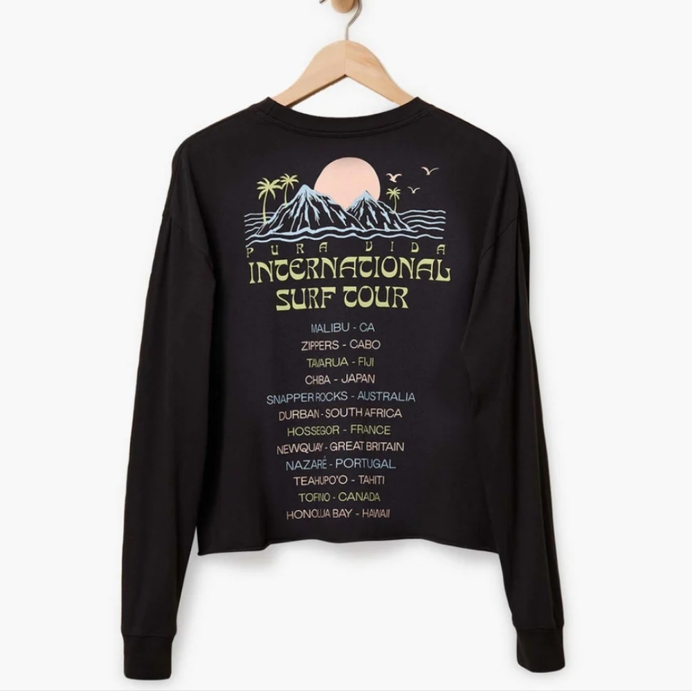 πHPx5π Pura Vida International Surf Tour Long Sleeve Boxy Tee - Picture 3 of 7